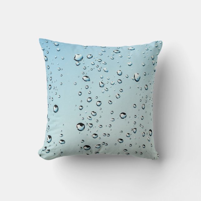Water drops throw pillow (Front)
