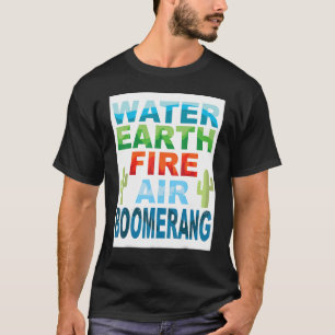 Water Earth Fire Air Repeat Boomerang Player Sport T-Shirt