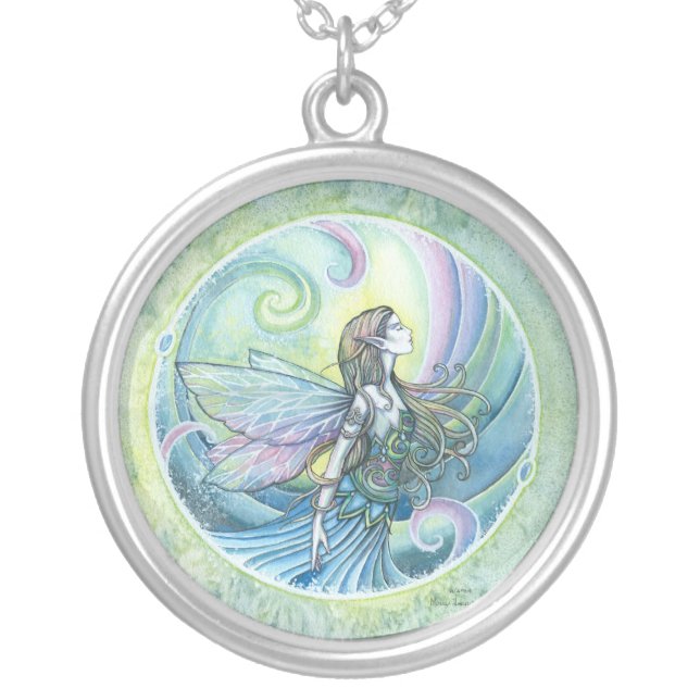 Water Element Fairy Pendant Necklace (Front)