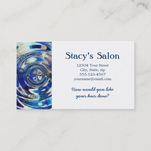 Customizable WATER Element Ripple Pattern Business Cards