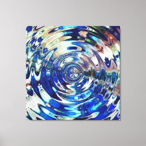 WATER Element Ripple Pattern wrapped canvas print