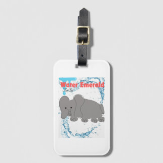 Water emerald luggage tag