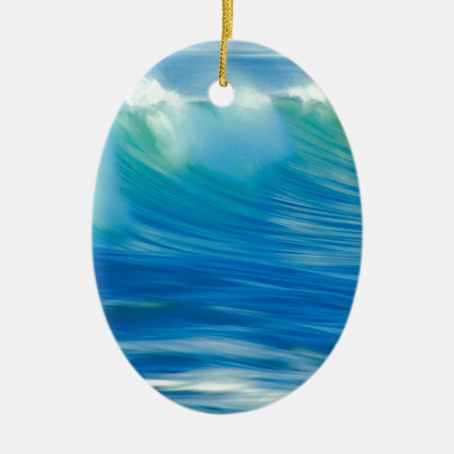 Water Emerald Wave Olympic National Park Ceramic Ornament (Front)
