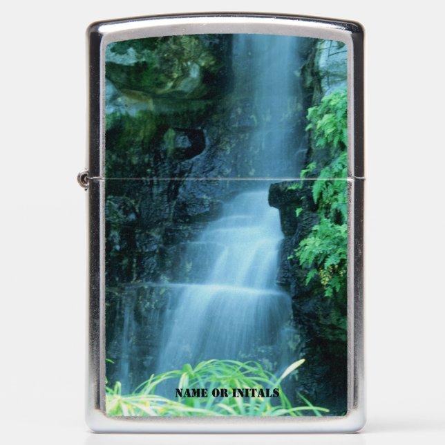 WATER FALL at SHAW'S GARDEN Zippo Lighter (Front)