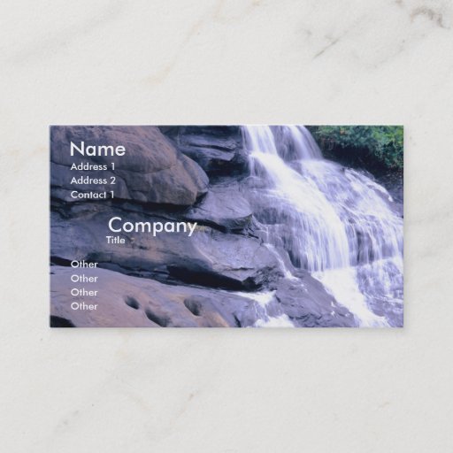 Customizable Water Falls Business Cards