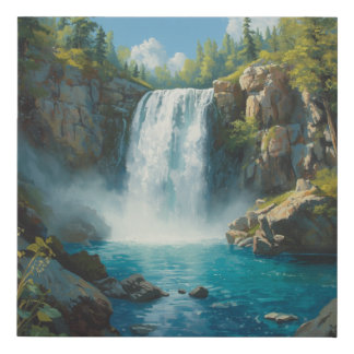 Water falls scenery canvas