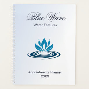 Water Feature Blue Business Planner