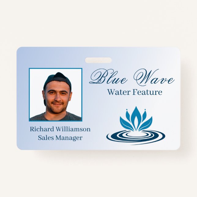 Water Feature Installation Blue ID Badge (Front)