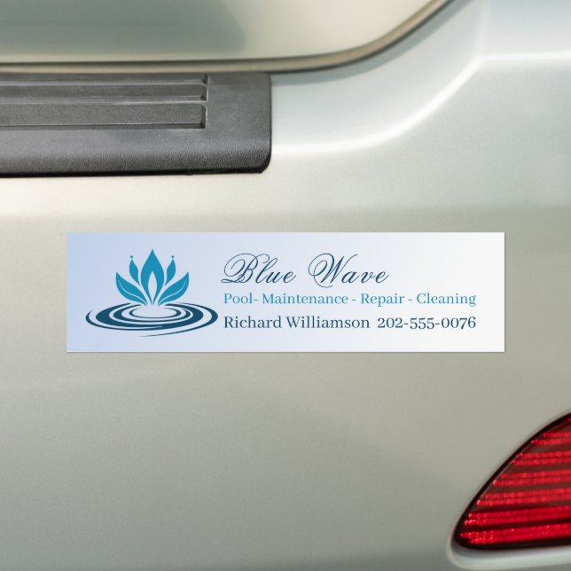 Water Feature installation  Bumper Sticker (On Car)