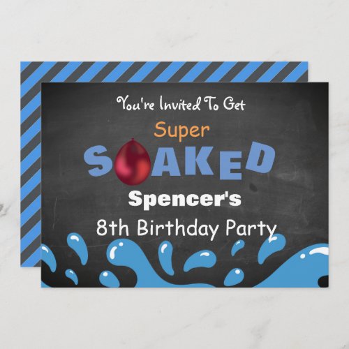 Water Fight Birthday Party Invitation