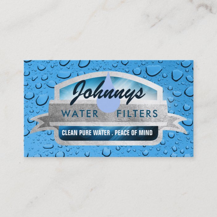 Water Filter Business Cards
