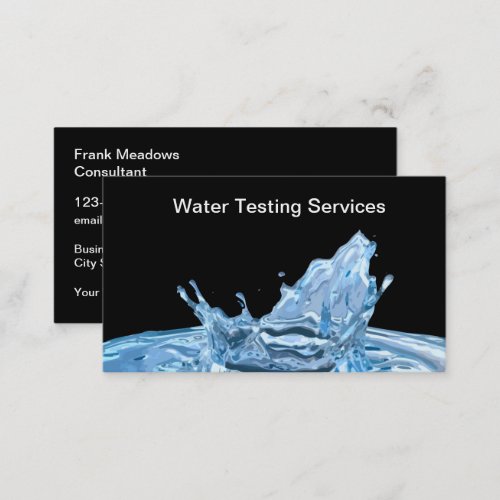 Water Filters And Testing Service Business Card