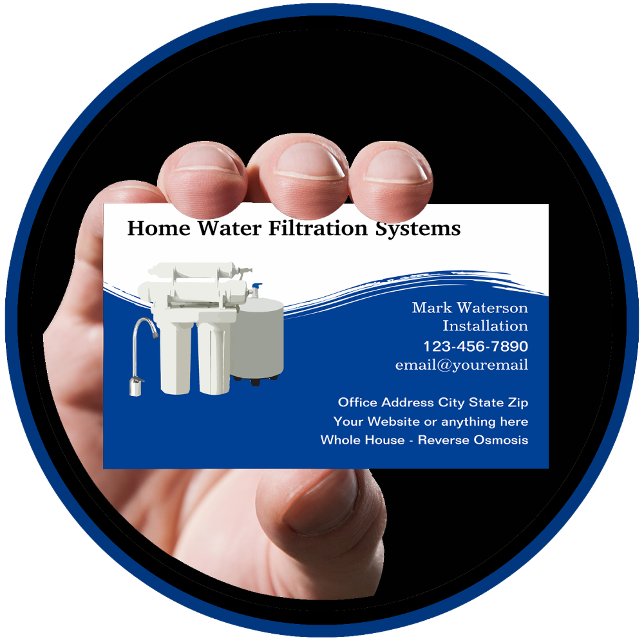Water Filtration Systems Theme Business Cards (Creator Uploaded)