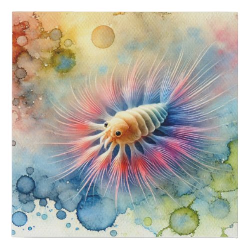 Water flea 290624AREF119 _ Watercolor Faux Canvas Print