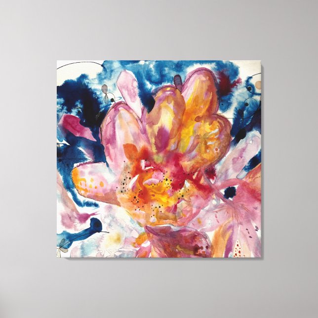 water flower canvas print (Front)