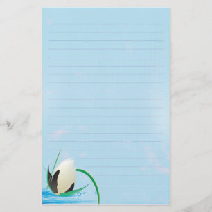 water flower stationery