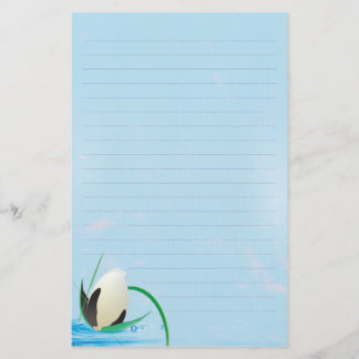 water flower stationery