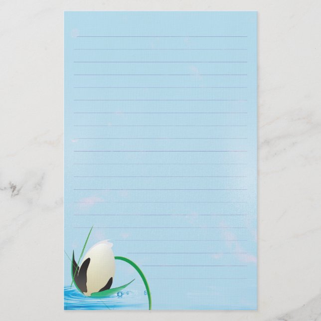 water flower stationery (Front)
