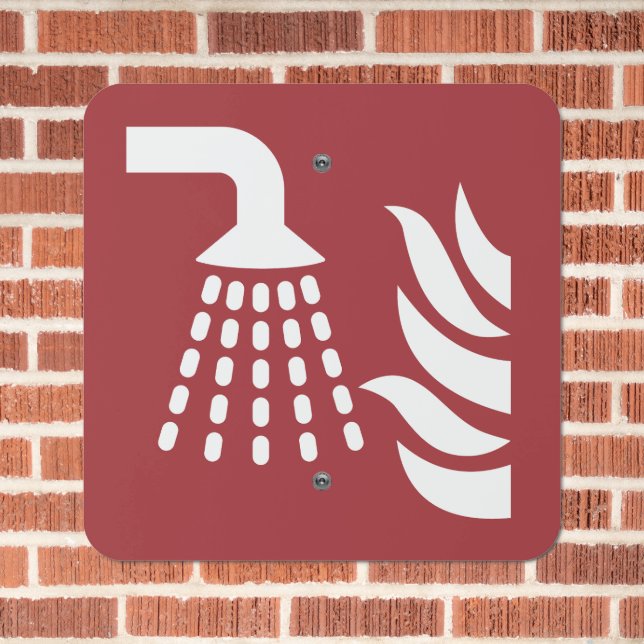 Water Fog Applicator Safety Sign (In Situ(Brick))