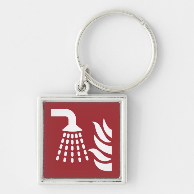 Water Fog Applicator Safety Sign Keychain (Front)