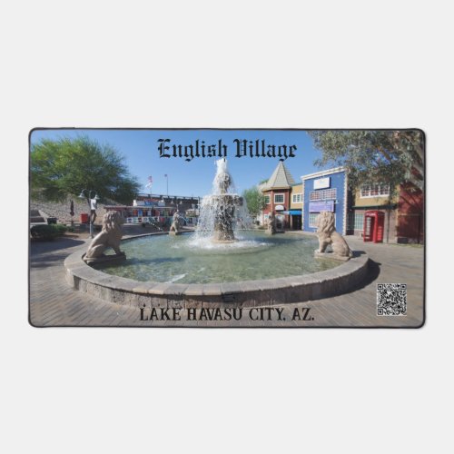 Water Fountain at the English Village Desk Mat