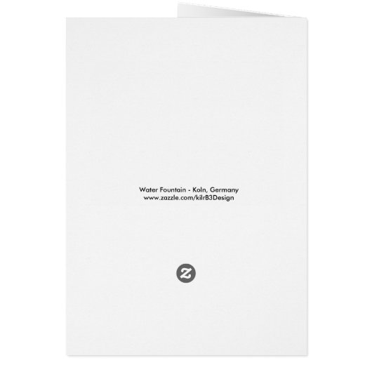Water Fountain - Koln, Germany (Cologne) Card (Back)