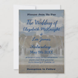 Water Fountain Wedding Invitation