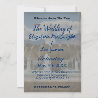 Water Fountain Wedding Invitation