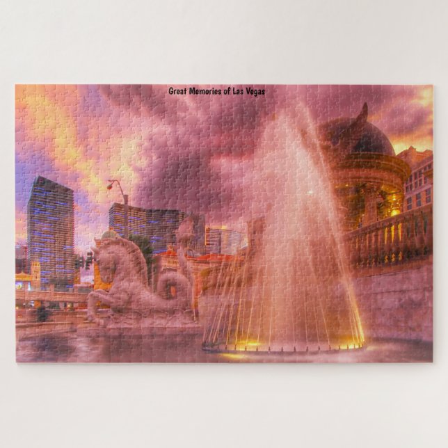 Water Fountains in Las Vegas Jigsaw Puzzle (Horizontal)