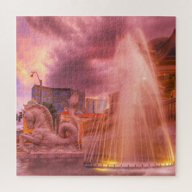 Water Fountains in Las Vegas Jigsaw Puzzle (Vertical)
