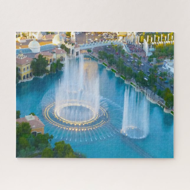 Water Fountains in Las Vegas Jigsaw Puzzle (Horizontal)