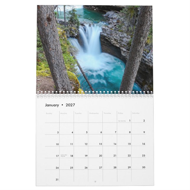 Water from Around the World  Calendar (Jan 2027)