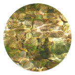 Water from Hot Springs Green-Gold Nature Classic Round Sticker