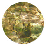 Water from Hot Springs Green-Gold Nature Classic Round Sticker