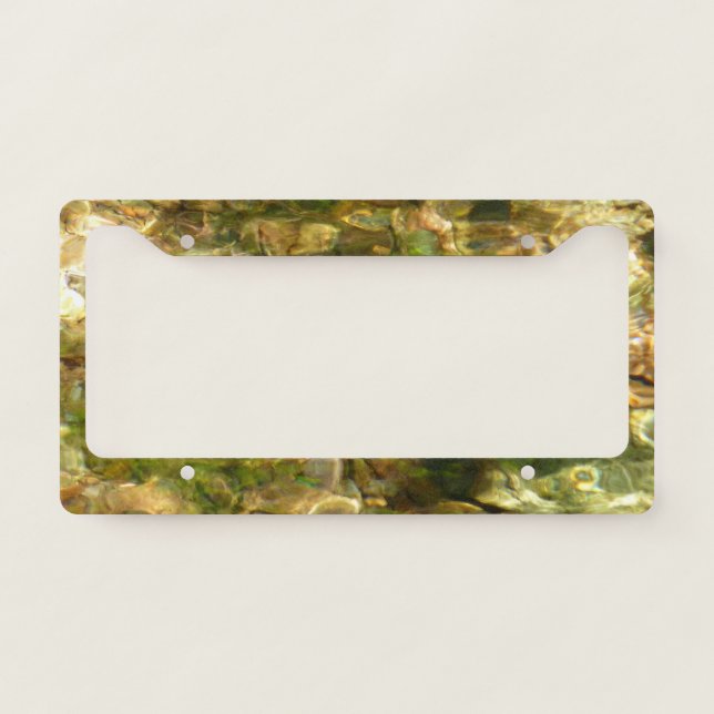 Water from Hot Springs Green-Gold Nature License Plate Frame (Front)