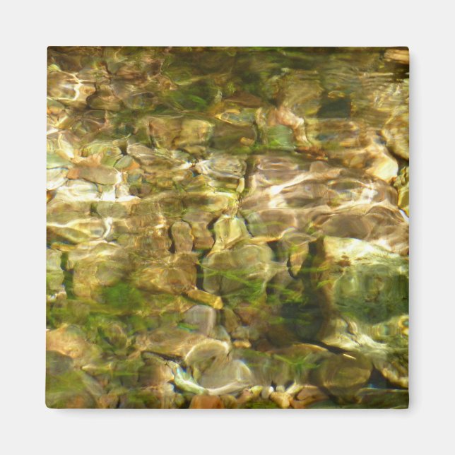 Water from Hot Springs Green-Gold Nature Magnet (Front)