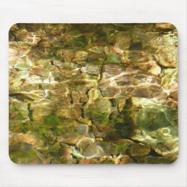 Water from Hot Springs Green-Gold Nature Mouse Pad (Front)