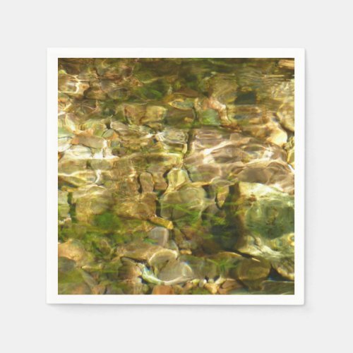 Water from Hot Springs Green_Gold Nature Napkins