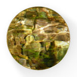 Water from Hot Springs Green-Gold Nature Paperweight