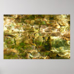 Water from Hot Springs Green-Gold Nature Poster