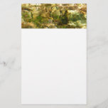 Water from Hot Springs Green-Gold Nature Stationery