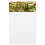 Water from Hot Springs Green-Gold Nature Stationery