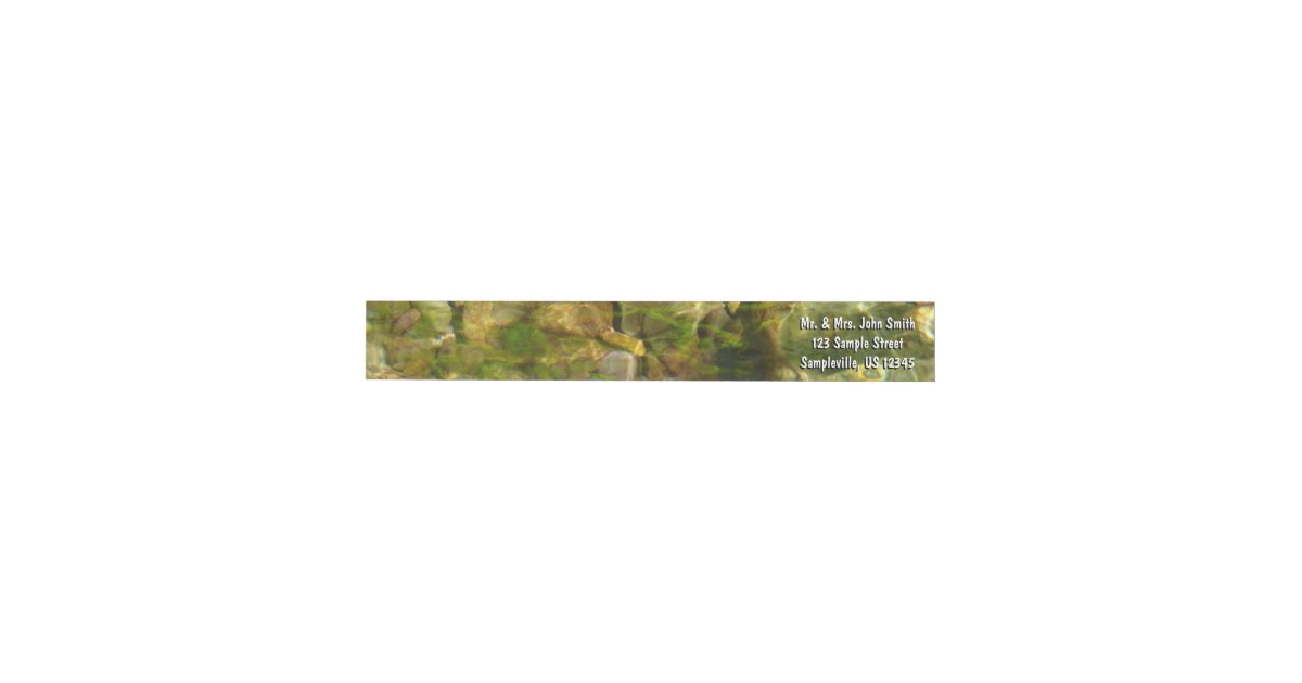 Water from Hot Springs Green-Gold Nature Wrap Around Label | Zazzle