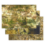 Water from Hot Springs Green-Gold Nature Wrapping Paper Sheets