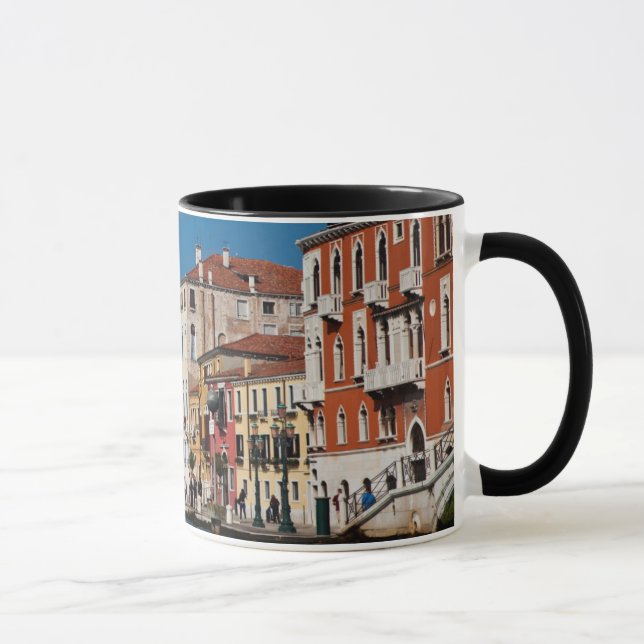 Water Front Along The Grand Canal Of Venice Mug (Right)
