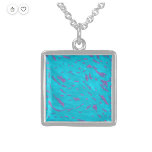 Water Fun  Sterling Silver Necklace<br><div class="desc">Bring the water fun into your home with this modern artistic unique and designer necklace!</div>