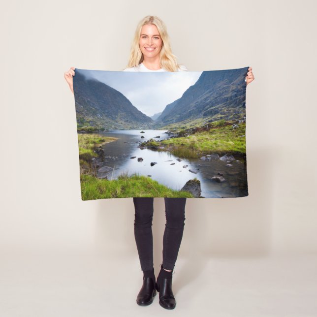 Water | Gap of Dunloe County Kerry Ireland Fleece Blanket (In Situ)