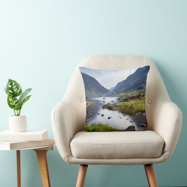 Water | Gap of Dunloe County Kerry Ireland Throw Pillow (Chair)
