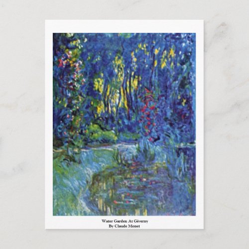Water Garden At Giverny By Claude Monet Postcard