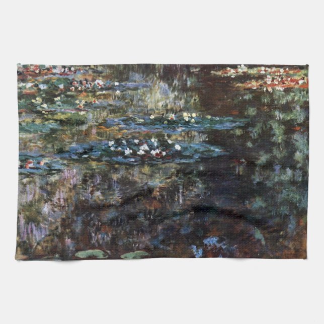 Water Garden at Giverny, France by Claude Monet Kitchen Towel (Horizontal)